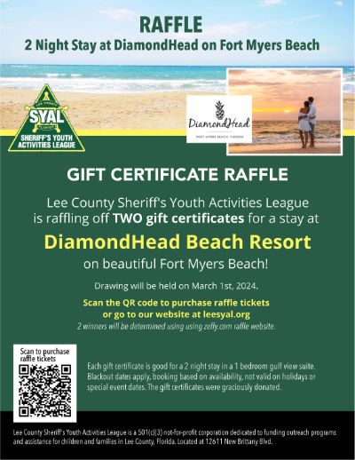 DiamondHead Resort Stay Raffle Flyer.